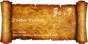 Zsebe Viktor névjegykártya